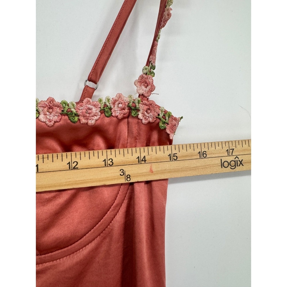 Princess Polly Kenzie Dress Women 8 Floral Satin Mini Babydoll Cottage Party - Picture 7 of 12